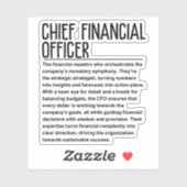 Sticker Directeur financier (Feuille)