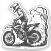 Sticker Dirt Bike Burnout  (Recto)