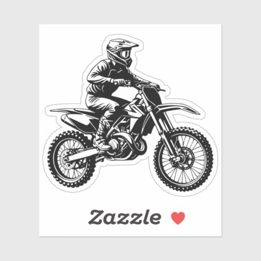 Sticker Dirt Bike Rider (Feuille)