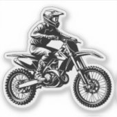 Sticker Dirt Bike Rider (Devant)