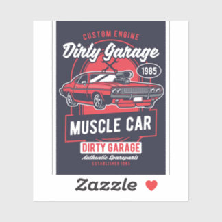 Sticker Dirty Garage Muscle Car Club