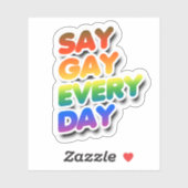 Sticker Dis Gay Chaque Jour (Feuille)