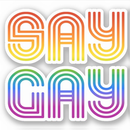 Sticker Dis Gay Rétro (Devant)