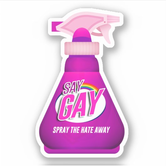 Sticker Dis Gay Spray (Devant)