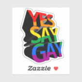 Sticker Dis oui aux gays (Feuille)