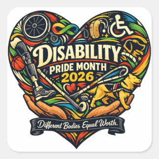 Sticker 'Disability Pride 2026 Hart'