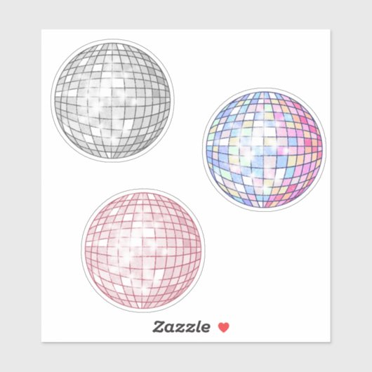 Sticker Disco Balls (Feuille)