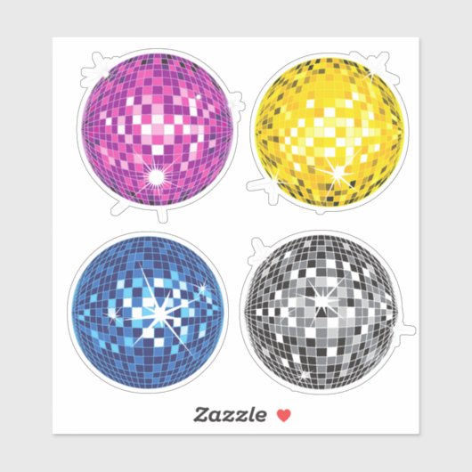 Sticker Disco Balls (Feuille)