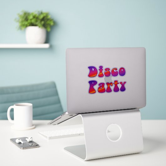 Sticker Disco Party 2 (Ordinateur portable sur le bureau)