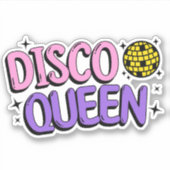 Sticker Disco queen (Devant)