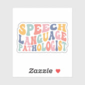 Sticker Discours Langue Pathologiste Cadeaux SLP (Feuille)