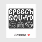 Sticker Discours Squad SLP Discours Langue Pathologiste Dr (Feuille)