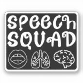 Sticker Discours Squad SLP Discours Langue Pathologiste Dr (Devant)