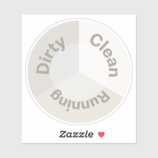 Sticker Dishwasher Clean Dirty Running Reversible Kitchen (Feuille)