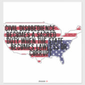 Sticker Disobedience Is A Duty In A Corrupt Nation (Feuille)