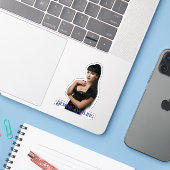 Sticker Disparition Darling (Ordinateur portable avec iPhone)