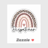 Sticker Dispatcher Leopard Rainbow, Dispatcher d'urgence (Feuille)