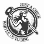 Sticker Disque féminin personnalisé Golf (Devant)