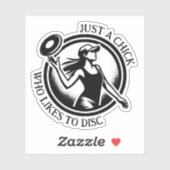 Sticker Disque féminin personnalisé Golf (Feuille)