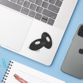 Sticker Disques vinyles aspect vinyle (Ordinateur portable avec iPhone)