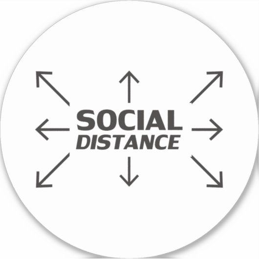 Sticker "Distance Sociale" 19 Grand Étage Cercle (Devant)