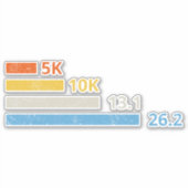 Sticker Distances de course I - 5K 10K 13,1 26,2 Marathoni (Devant)