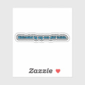 Sticker Distraire par mes propres tours de complot. TDAH n (Feuille)