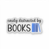 Sticker Distrait par les livres (Devant)