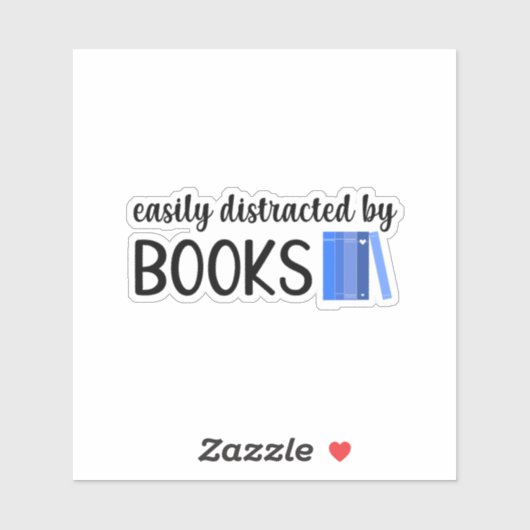 Sticker Distrait par les livres (Feuille)