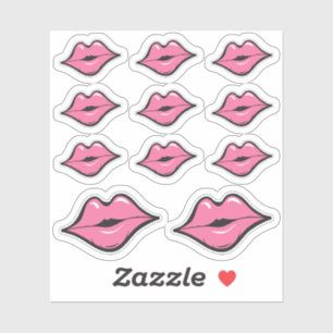 Sticker Distributeur de bâton à lèvres Pink Kiss Kissing L