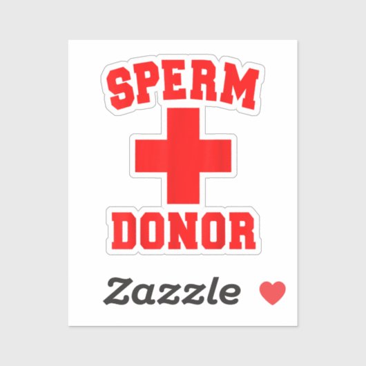 STICKER DISTRIBUTEUR DE DONNEUR DE SPERME DE FIERTE COSTUM (Feuille)