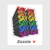 STICKER DITES GAY ET RÉPÉTEZ (Feuille)