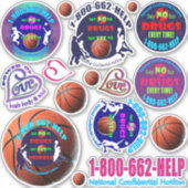 Sticker Dites NON aux drogues - Dites OUI au basket-ball! (Devant)