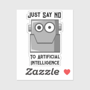 Sticker Dites simplement non à la carte postale de l'intel
