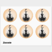 Sticker Diva Mode Orange Retro Dots (Feuille)