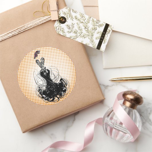 Sticker Diva Mode Orange Retro Dots (Cadeaux)