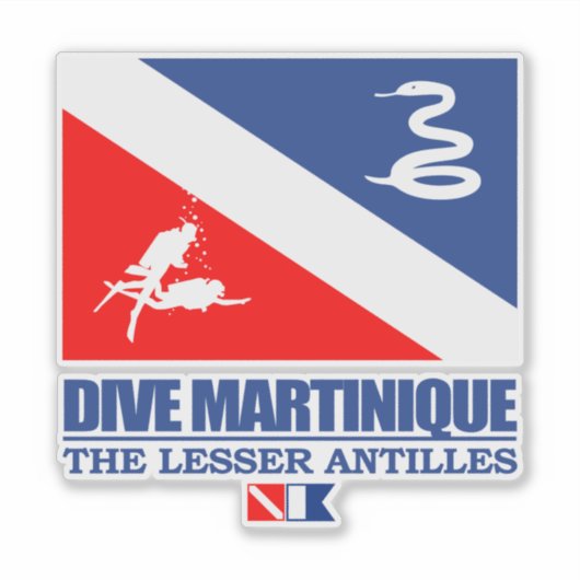 Sticker Dive Martinique (sq) (Devant)