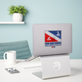 Sticker Dive Martinique (sq) (Ordinateur portable sur le bureau)