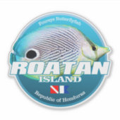 Sticker Dive Roatan Island (DD2) (Devant)