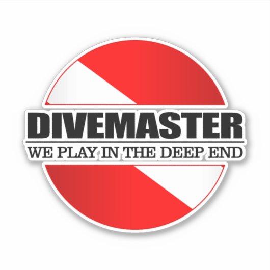 Sticker Divemaster (rd) (Devant)