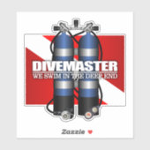 Sticker Divemaster (sq) (Feuille)