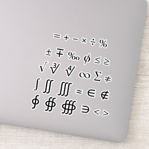 Sticker Divers symboles mathématiques et opérateurs