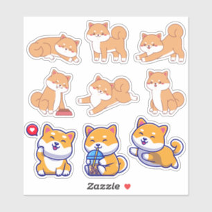 Sticker Diverses Kawaii Shiba Inu