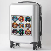 Sticker Diverses races de chiens (Sur valise)