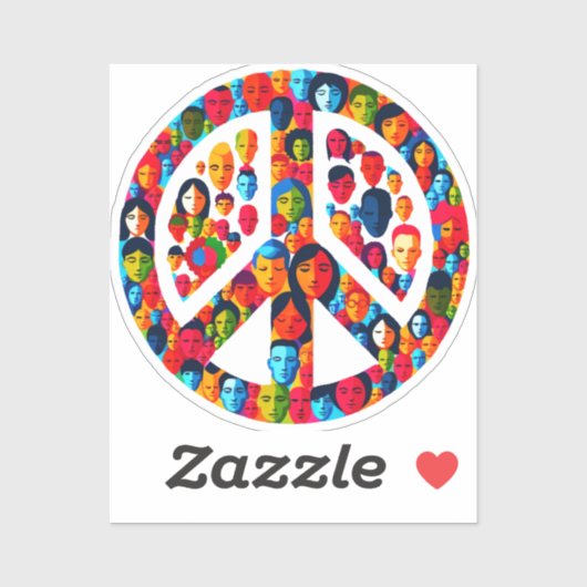 Sticker Diversité pacifique Unité mondiale Conception des  (Feuille)