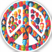 Sticker Diversité pacifique Unité mondiale Conception des  (Recto)