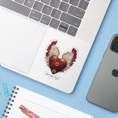 Sticker "Divine Heart Wings" (Ordinateur portable avec iPhone)