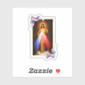 Sticker Divine Mercy Jesus Christ Sacred Heart Of Jesus Gi (Feuille)