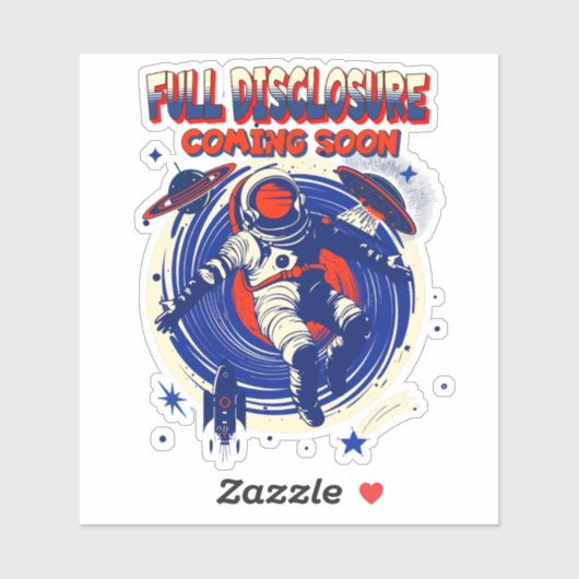 Sticker Divulgation complète à venir bientôt | L'astronaut (Feuille)