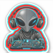 Sticker DJ Alien (Devant)